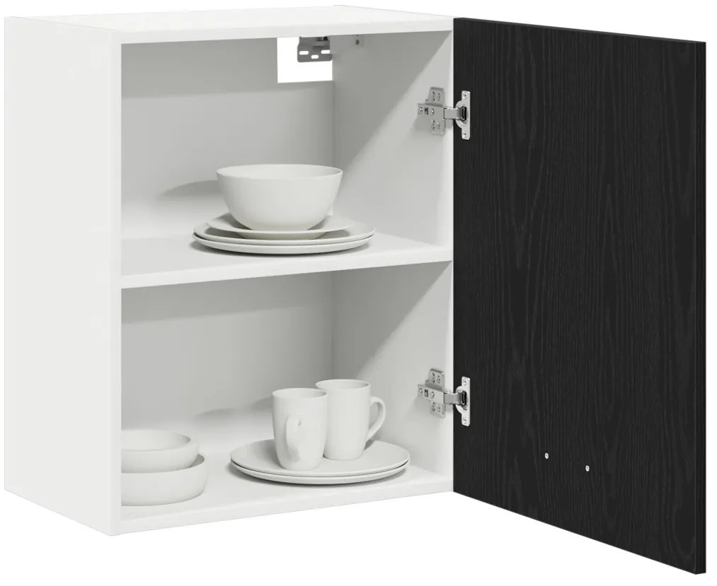 Fali Szekrények - 2 db - Fekete tölgy, 100x31x60 cm - Mérnöki fából készült