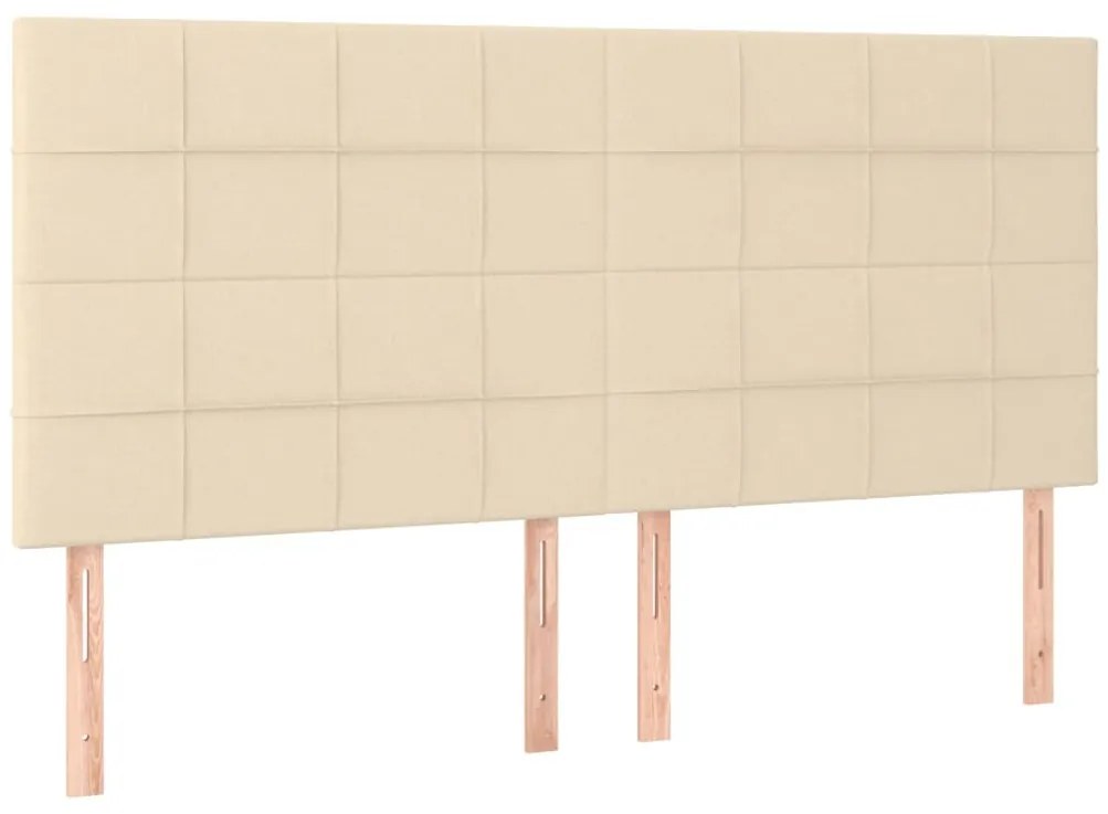 4 db krémszínű szövet fejtámla 100x5x78/88 cm