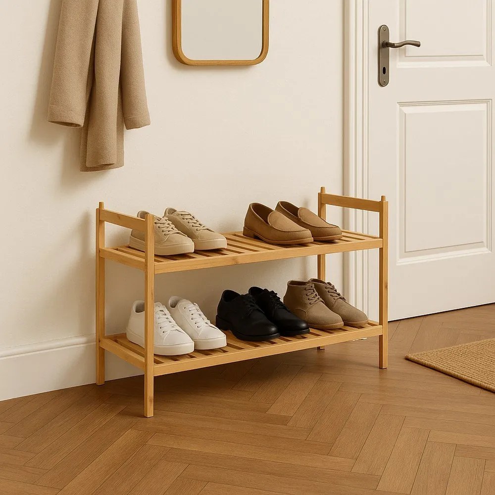 Natúr színű bambusz cipőtartó 69x35x25 cm Noris – Bonami Essentials