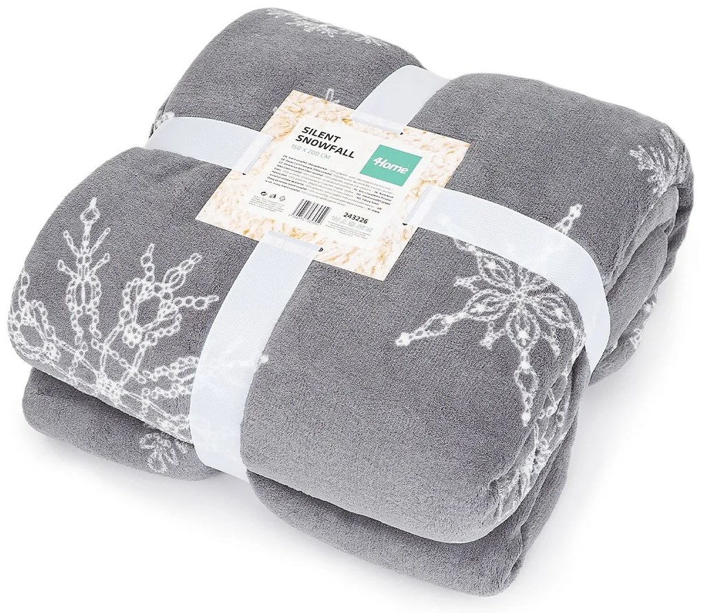4Home Silent Snowfall gyapjú hatású pléd, 150 x 200cm