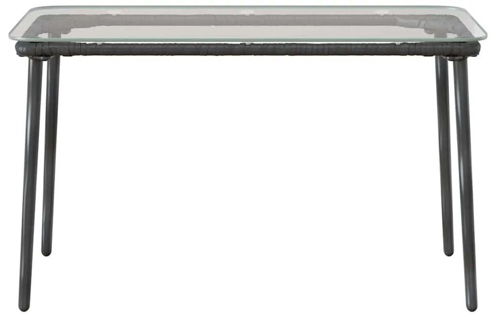 Kerti Asztal Fekete 80 x 40 x 45.5 cm Poli rattan