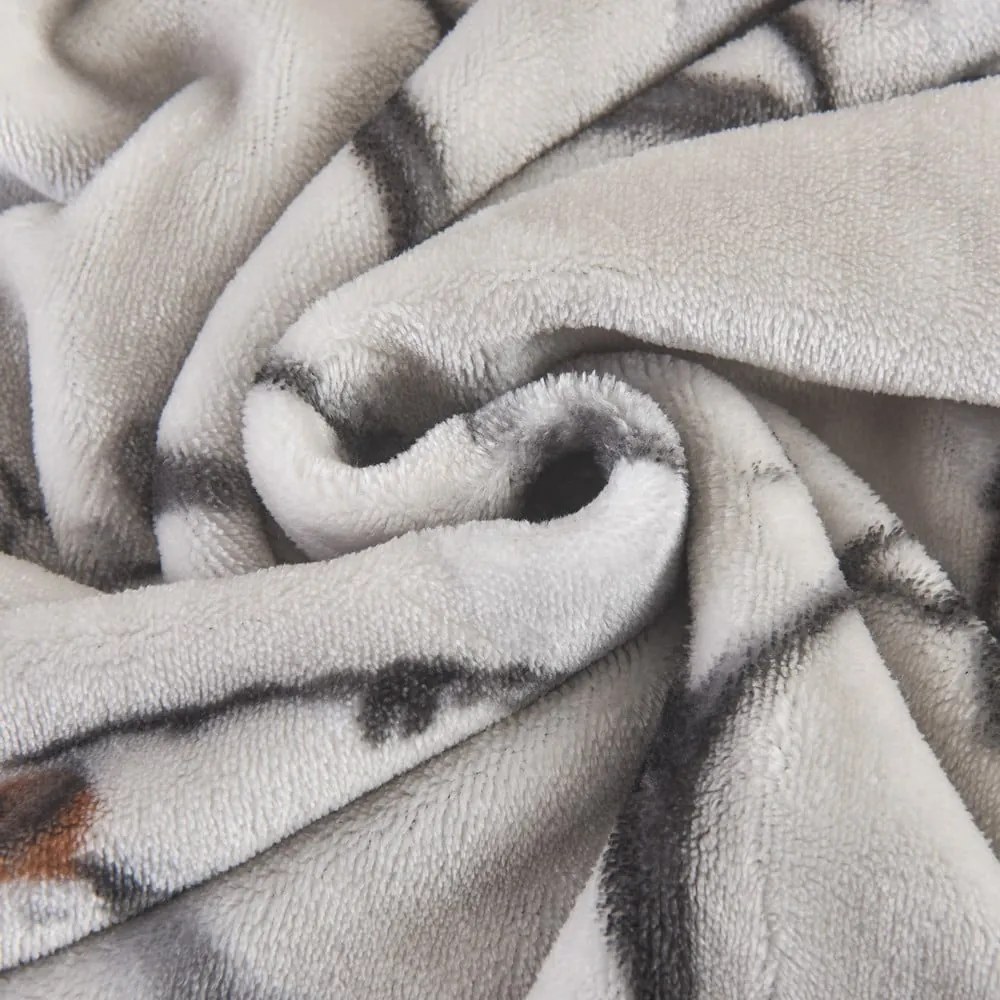 Szürke egyszemélyes mikroplüss ágyneműhuzat 140x200 cm Ronja – My House