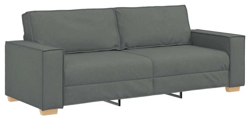 vidaXL Kanapé 3 pcs Sötétszürke Lábbal kevert anyag