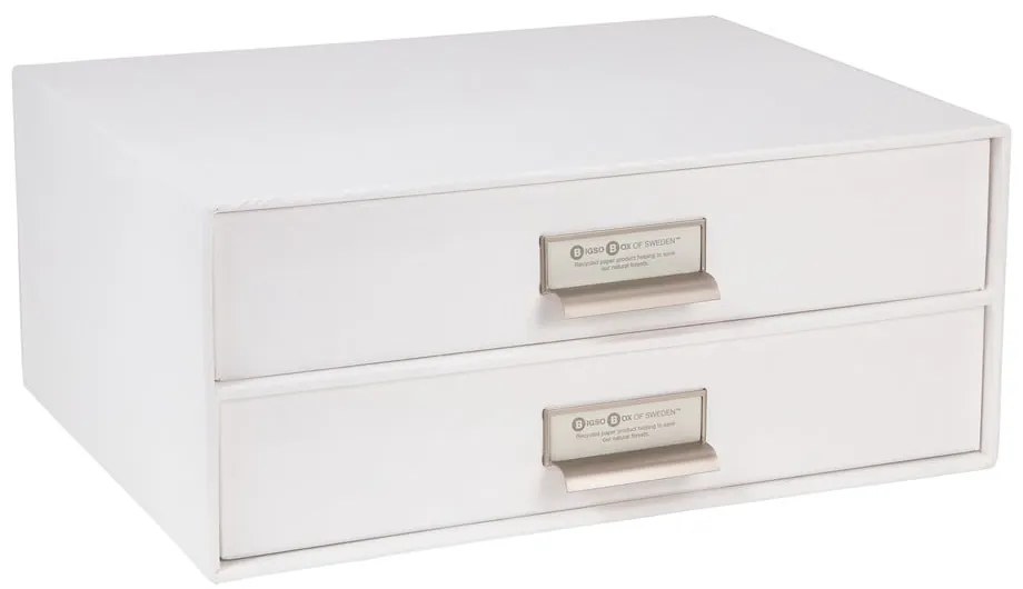 Birger fehér kétszintes irattartó, 33 x 22,5 cm - Bigso Box of Sweden