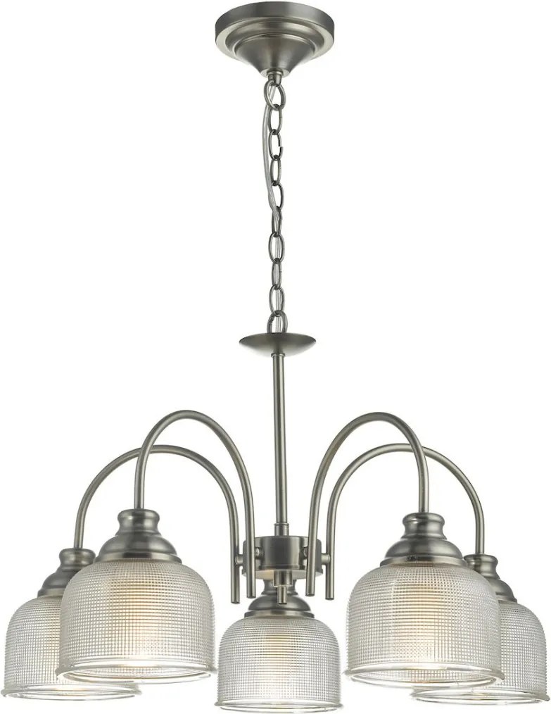 DAR LIGHTING TAC0561 TACK Modern Csillár Ősi Króm, Átlátszó E14 IP20
