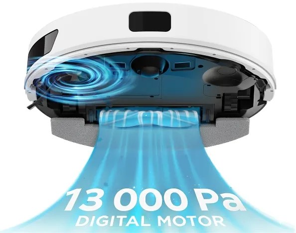 TESLA Electronics RoboStar - Okos, 2 az 1-ben robotporszívó, 3200 mAh, Wi-Fi, fehér