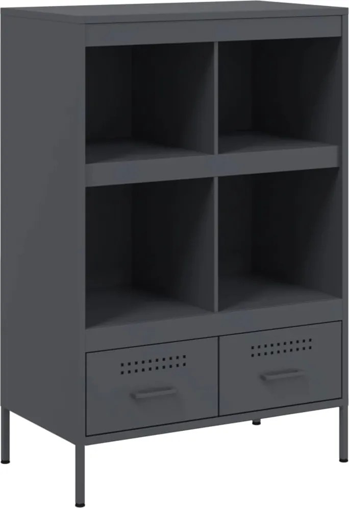 vidaXL antracitszürke acél magasszekrény 68 x 39 x 101,5 cm
