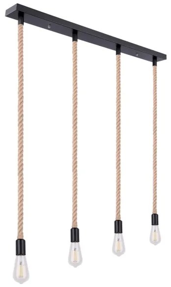 Globo 69029-4H - Csillár zsinóron ULLEU 4xE27/60W/230V