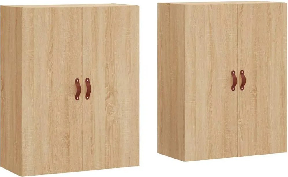 vidaXL 2 db sonoma tölgy fali szekrény 69,5 x 34 x 90 cm
