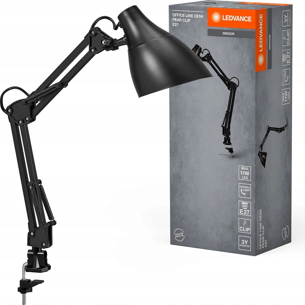 Asztali Lámpa Irodai Állólámpa Csíptetős Állítható E27 Usb-c Office