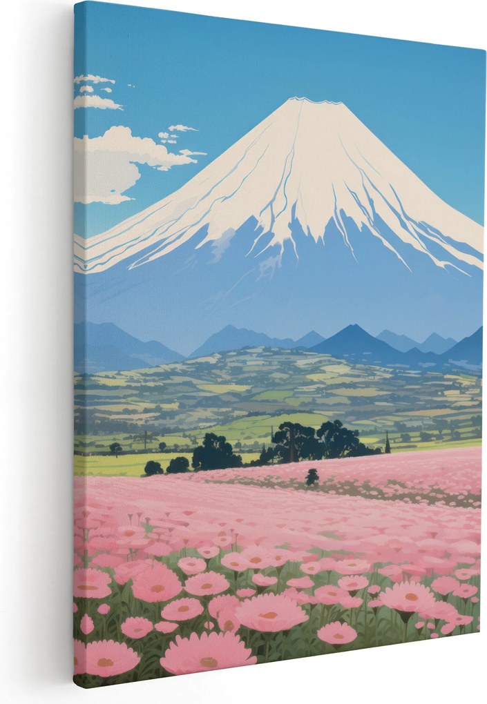 Vászonkép Fuji Hegy Akvarell Nappaliba Vászonkép Falikép 50x70cm