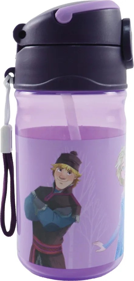 Disney Jégvarázs Modern Magic műanyag szívószálas kulacs akasztóval 350 ml