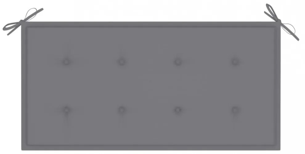 szürke oxford szövet kerti padpárna 100x50x4 cm