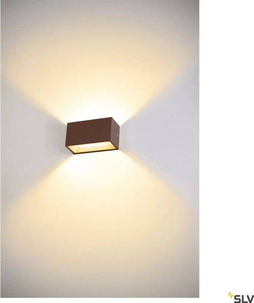 SLV 1005154 SITRA Modern Kültéri Fali Lámpa Rozsdás LED IP44