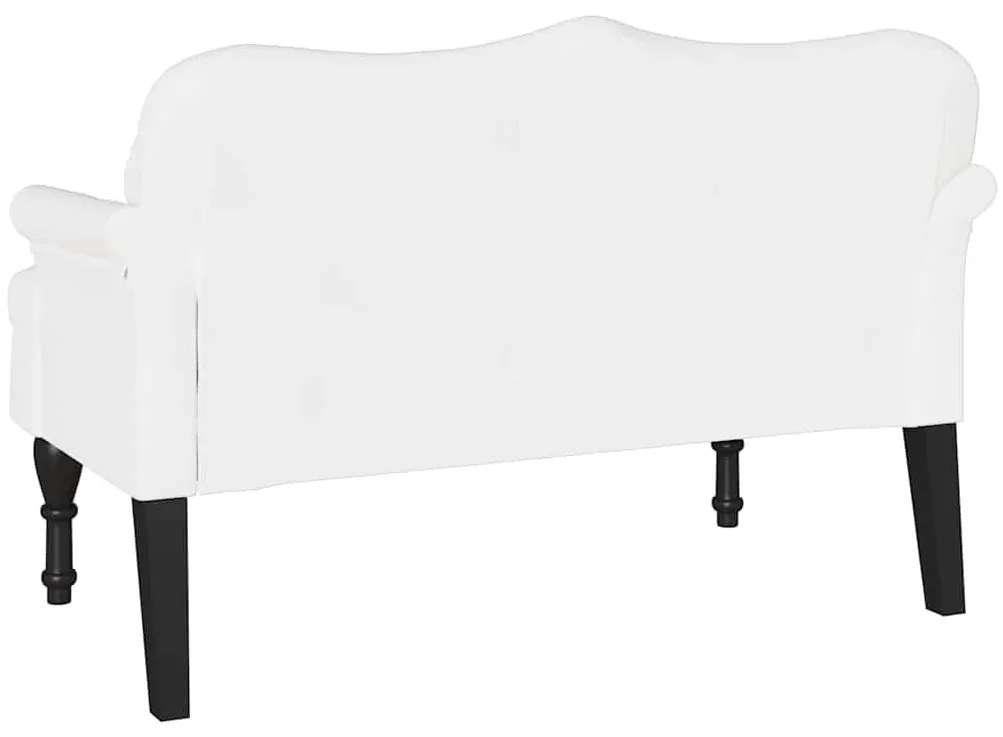 vidaXL Chesterfield Pad párnával Fehér 120,5 x 65 x 75 cm Műbőr