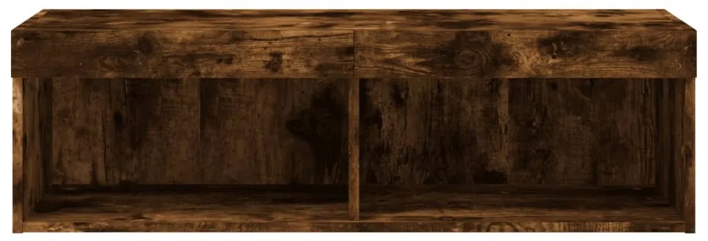 füstös tölgy színű TV-szekrény LED-világítással 100x30x30 cm