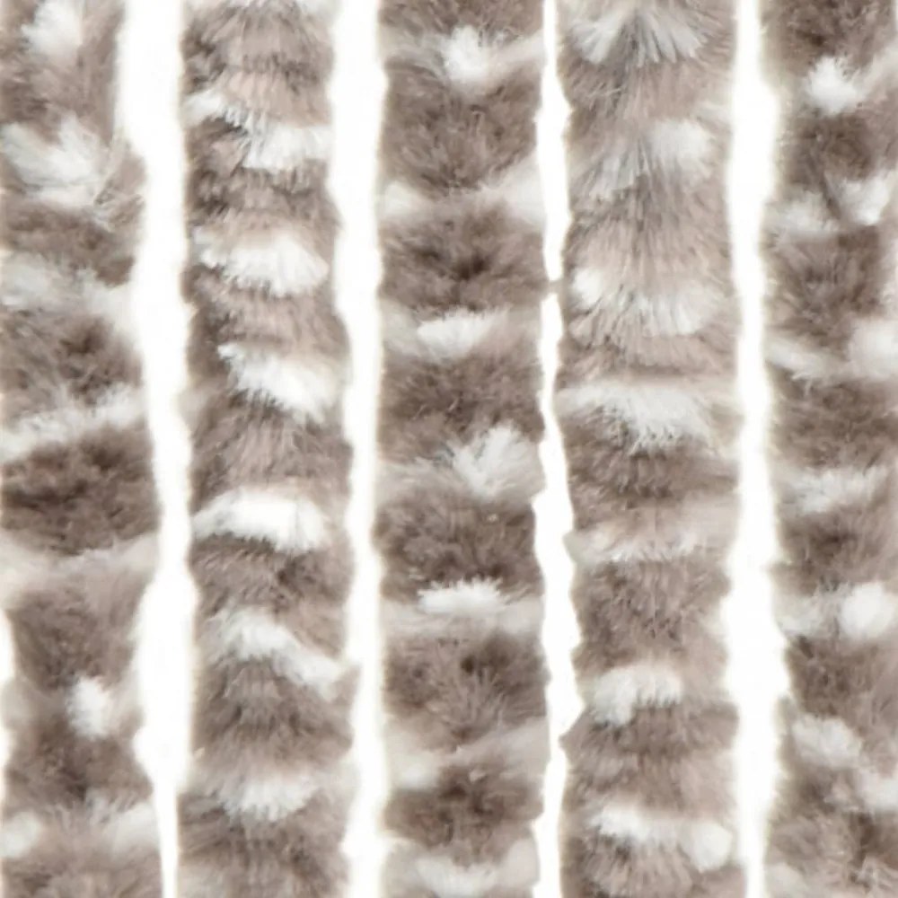 tópszínű és fehér zsenília rovarfüggöny 100 x 220 cm