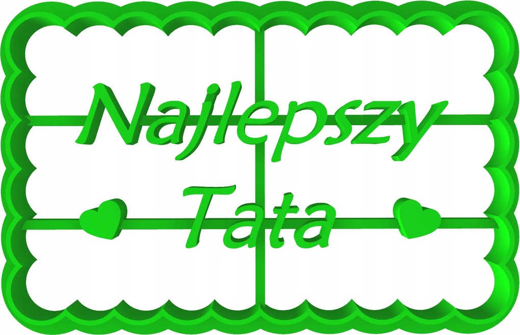 Forma Lyukasztó Mézeskalács kivágó Apák Napja A legjobb apa felirat