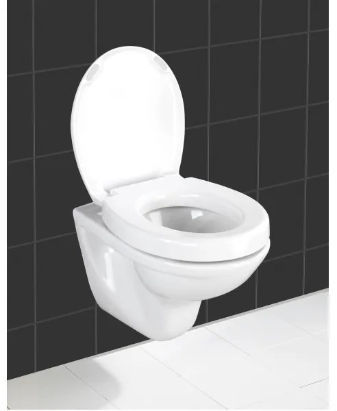 WENKO 21905100-SECURA WC-ülőke 37x44 cm fehér/szürke