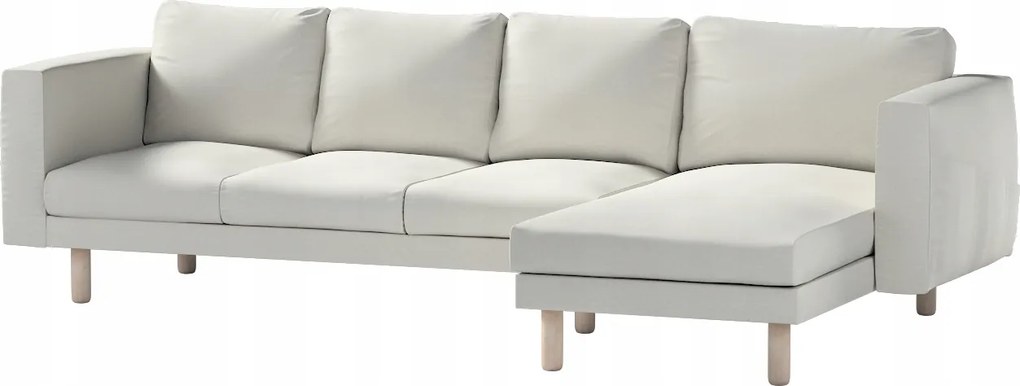 Dekoria Norsborg 4 személyes kanapé huzat Ikea székkel, szürke