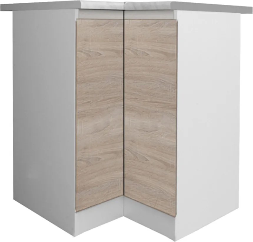 Alsó sarokszekrény, tölgy sonoma, LINE