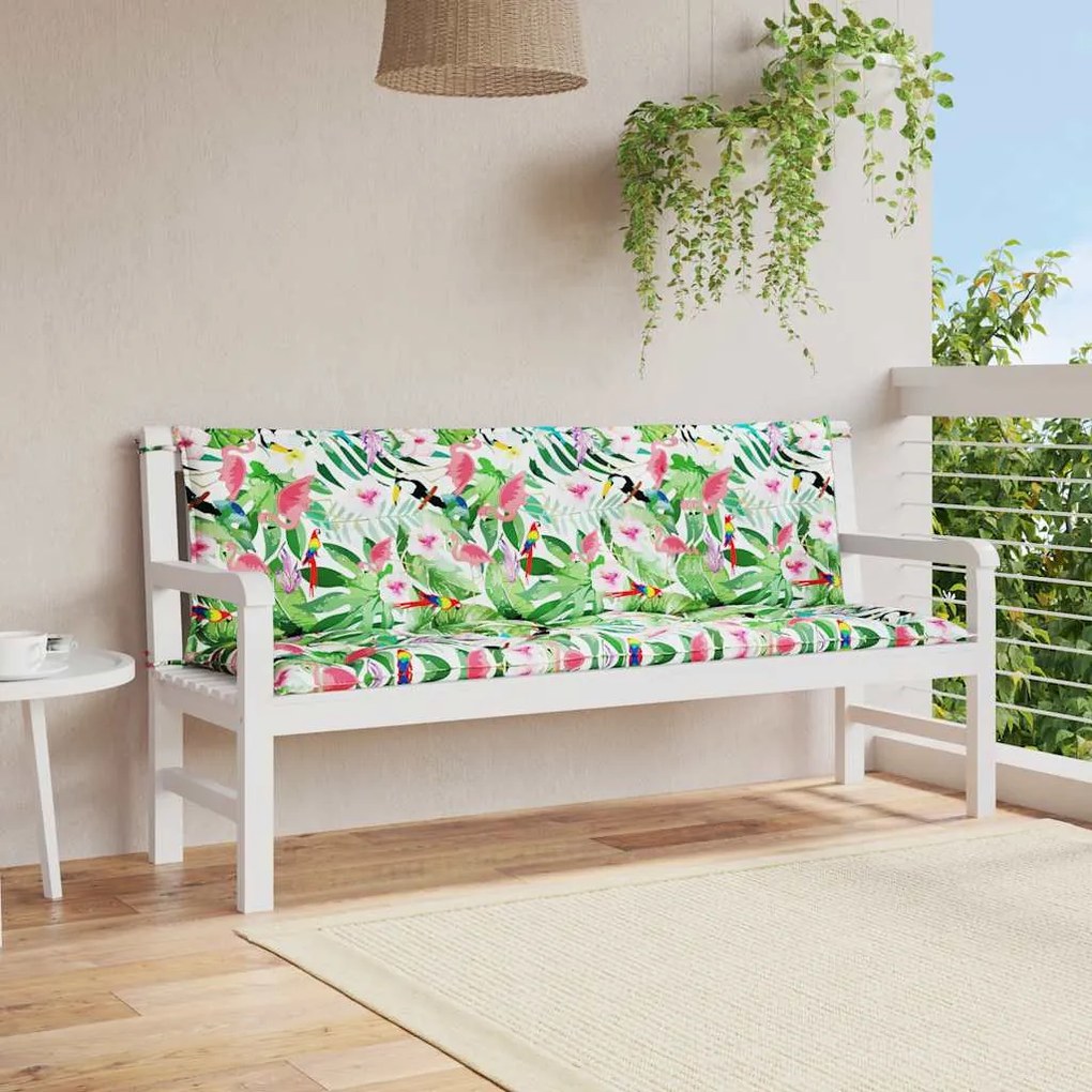 2 db színes szövet kerti padpárna 150 x 50 x 7 cm