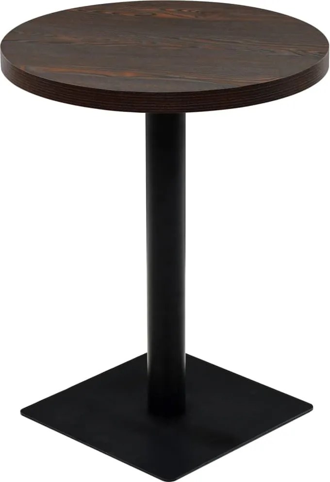 vidaXL kerek, sötét hamuszínű MDF/acél bisztró asztal 60 x 75 cm