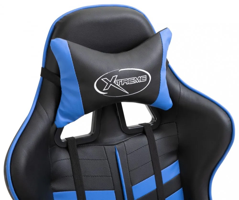 kék műbőr gamer szék