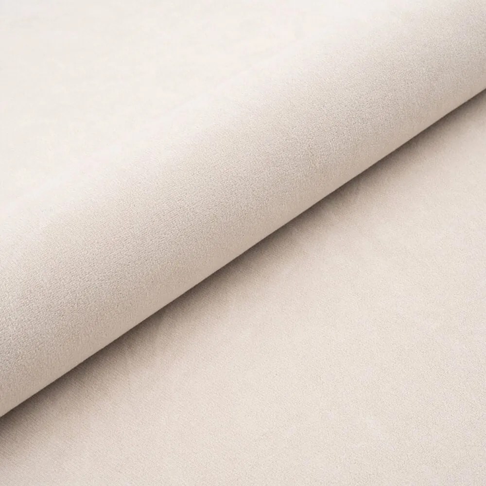 Krémszínű kárpitozott ágyneműtartós franciaágy ágyráccsal 160x200 cm Mija – Maison de Rêve