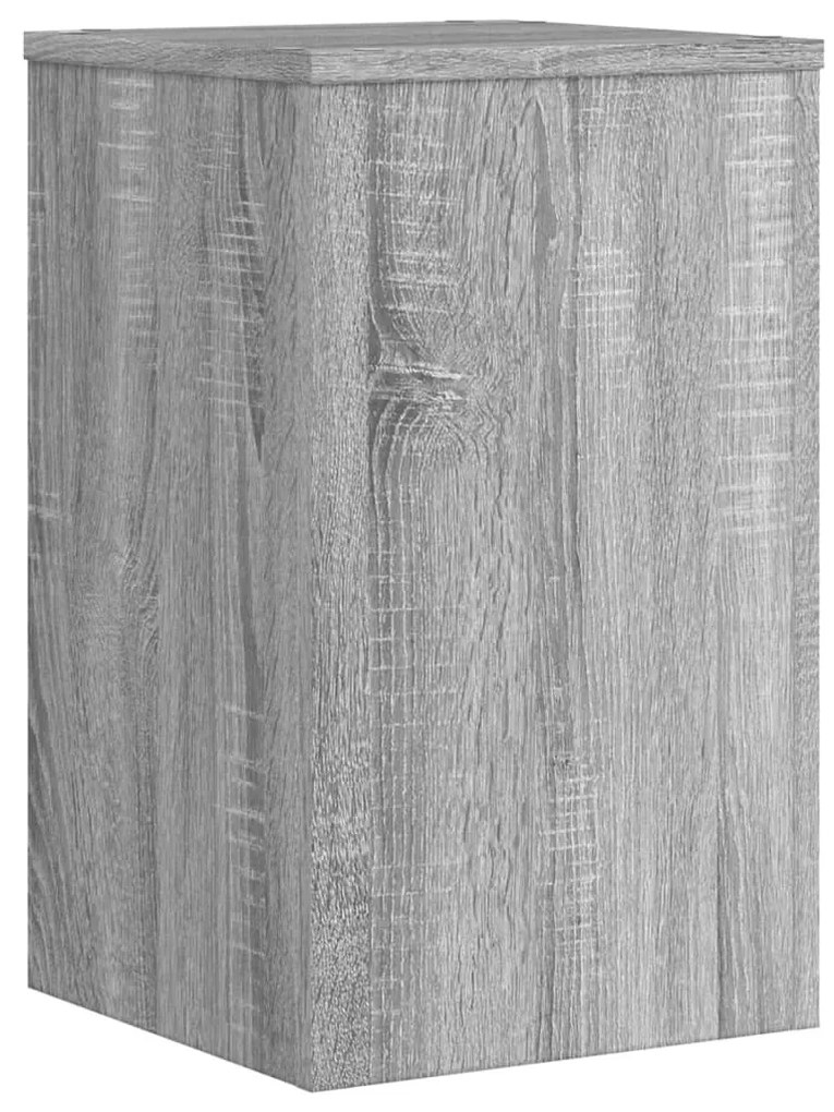 2 db szürke sonoma szerelt fa növénytartó állvány 30x30x50 cm