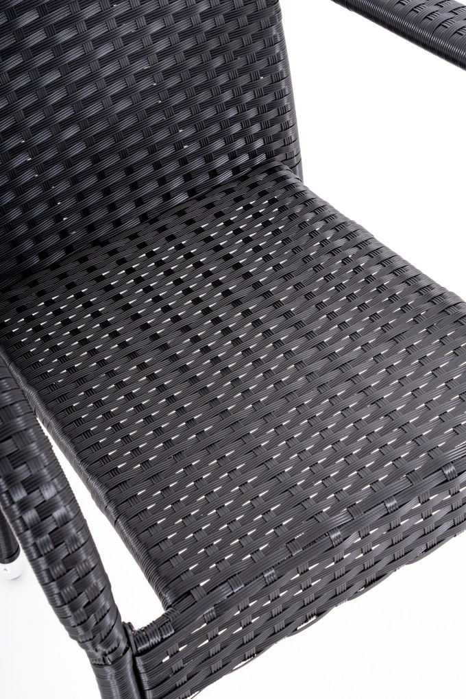 Furnigo Essen 1+8 kerti rattan bútor szett - fekete