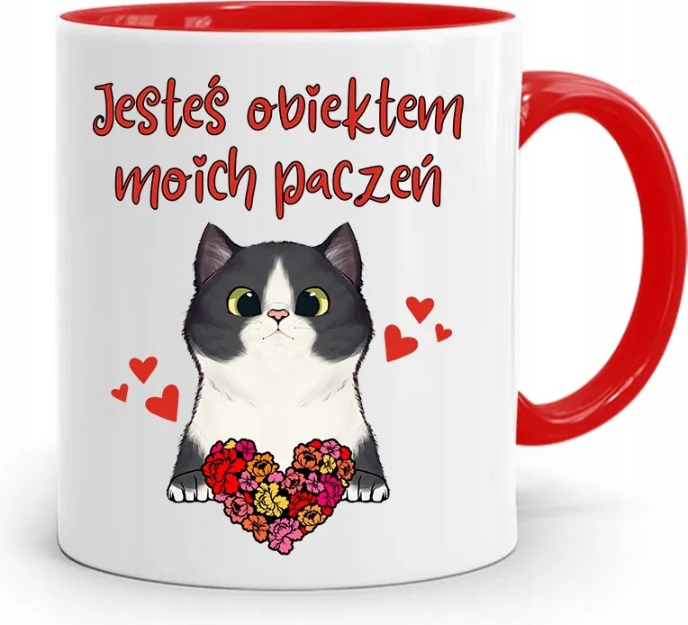 Piros Valentin Napi Bögre Te Vagy A Csecsemő Tárgya, fényképes nyomtatással