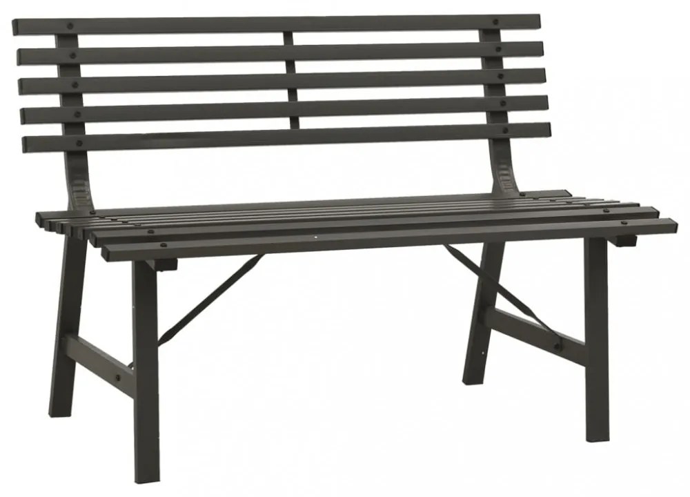 fekete acél kerti pad 110 cm