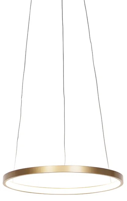 Modern gyűrű alakú függőlámpa arany 40 cm LED-del - Anella