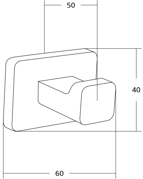 Mexen tartozékok, ASIS törölközőtartó, 1 kampós, arany, 7017635-50