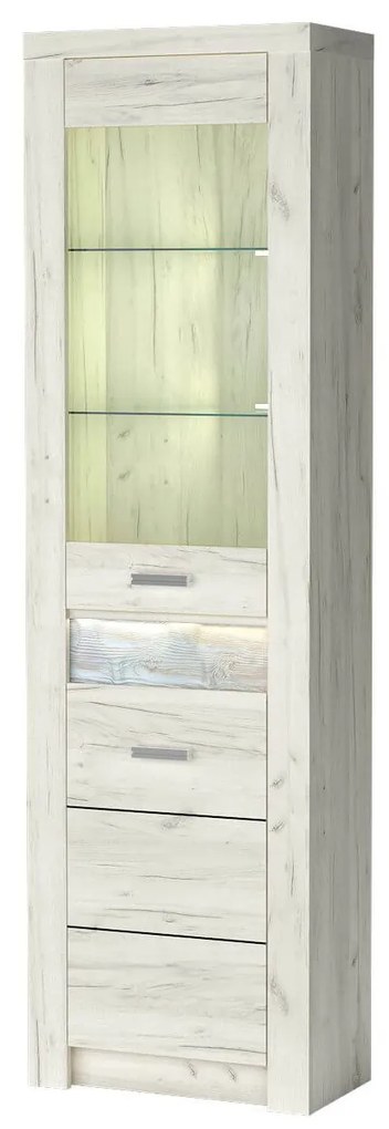 Vitrin Indie 23 (LED világítással) (fehér craft) . 1057819