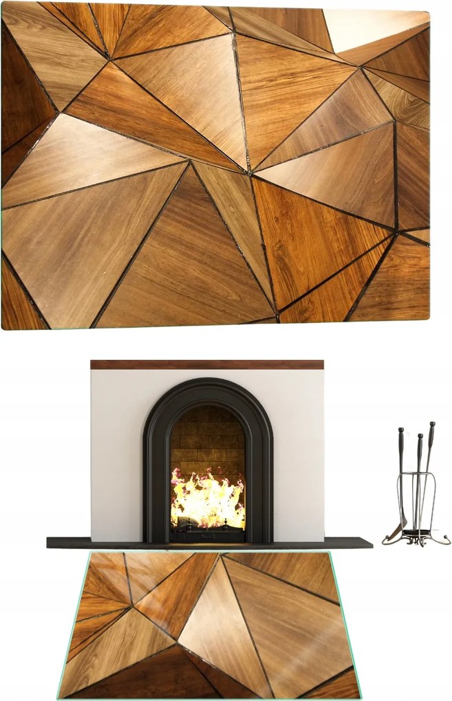 Kandalló Alatti Üveg Edzett Üveg Állvány Méret 50x52cm Grafika Mozaik