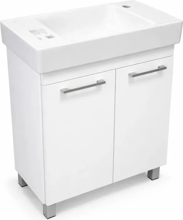 VivaStyle PANEL- KMT 60 lábon álló fürdőszobabútor CeraStyle SHARP -JOBB CSAPLYUKAS mosdóval 60x30cm