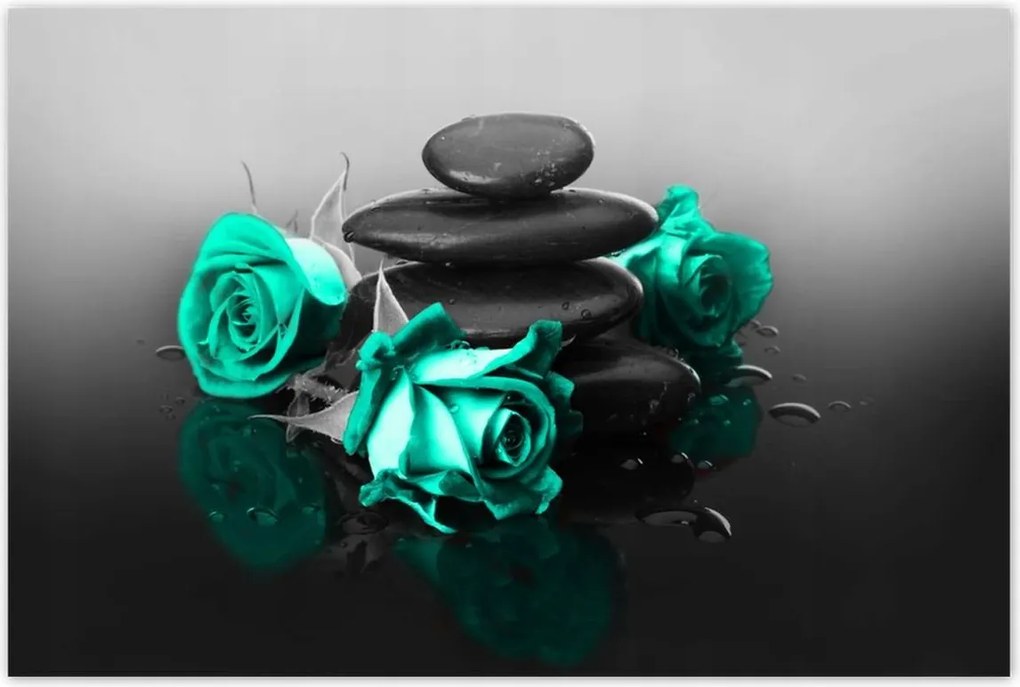 Poszterek 120x80 Menta rózsa Spa Wellness