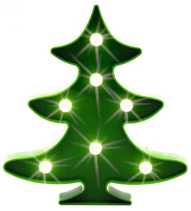 LED-es asztali dísz, fenyő