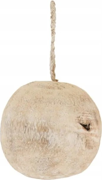 Albisia fából készült gömb, fehér