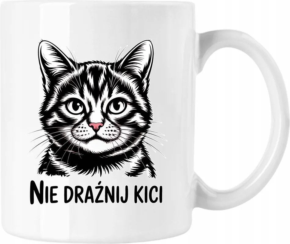 Cica bögre cica nem karcoló mém 2 fehér 330ml