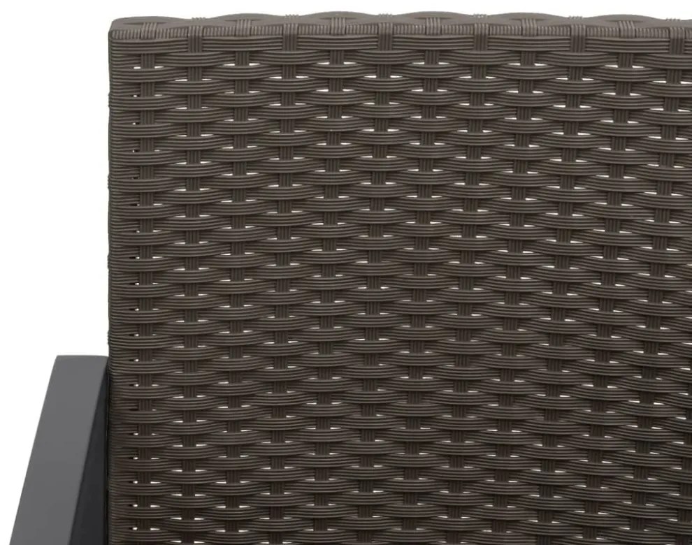 2 db barna polyrattan kerti étkezőszék