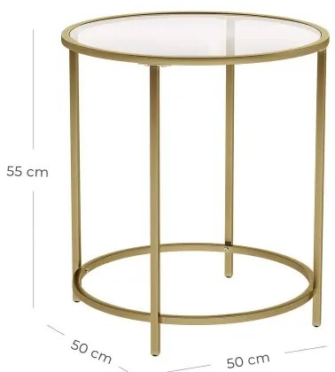 Kisasztal LYRA aranyszínű