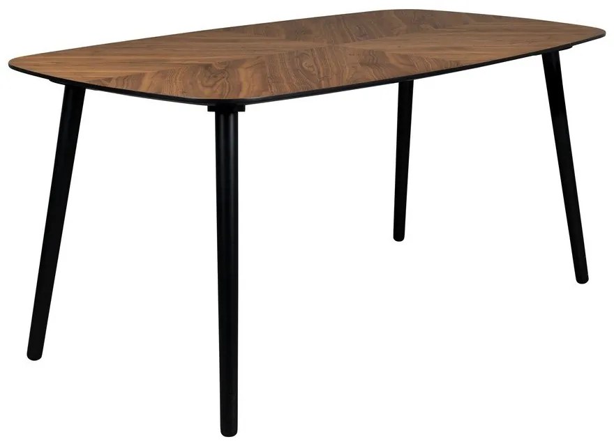 Étkezőasztal diófa dekoros asztallappal 90x165 cm Clover – Dutchbone