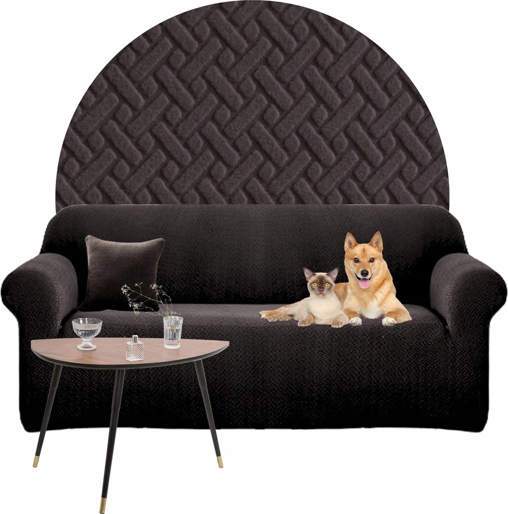 Kanapé Huzat Sarok Elasztikus Jacquard Halszálka 235-300 Oeko Tex