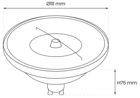 LED Dimmelhető izzó AR111 GU10/10,5W/230V 3000K