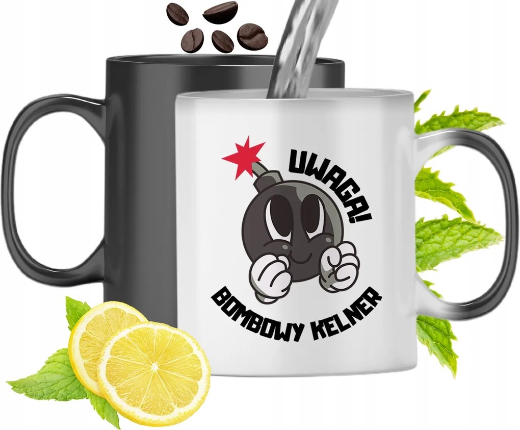 Mágikus Bögre Pincérnek Színváltós, fényképes nyomattal