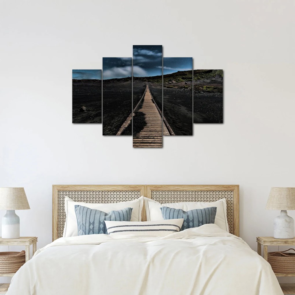Egy kép a fa útról alkonyatkor (150x105 cm)