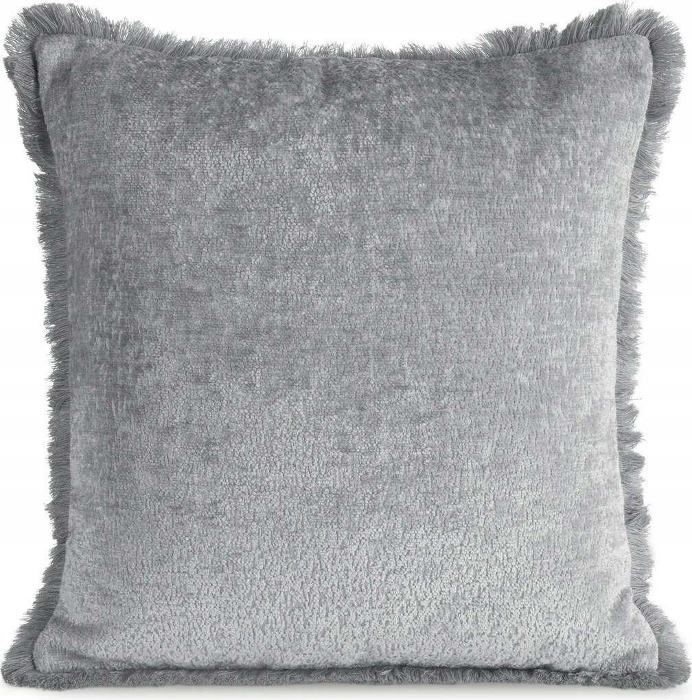 Adia párnahuzat 45x45 cm ezüst rojtos dekoratív Boho boglárka